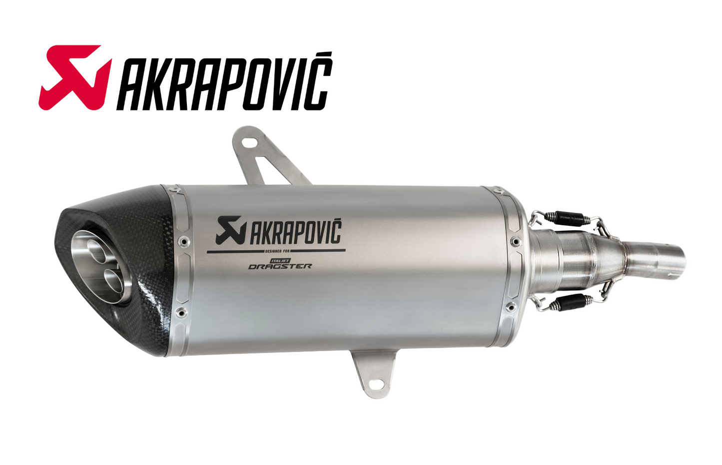 Italjet Dragster 125/200 Akrapovič EU Homologated Muffler Slip-On